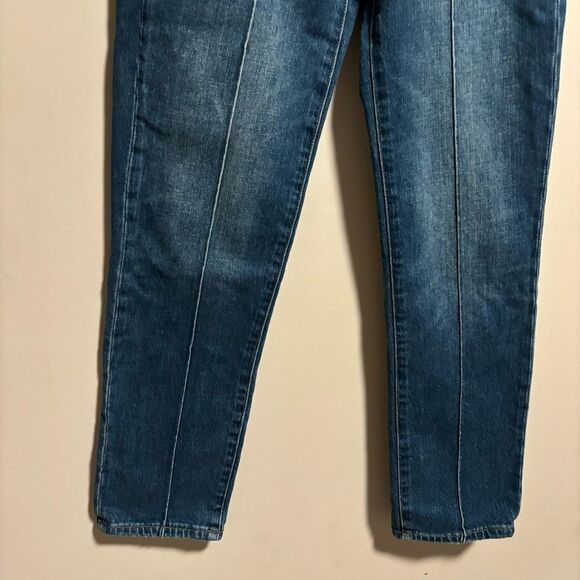 Frame Le Nouveau Straight Jeans Pinktuck Ankle Crop High Rise Boylston- Size 24 - Picture 6 of 10